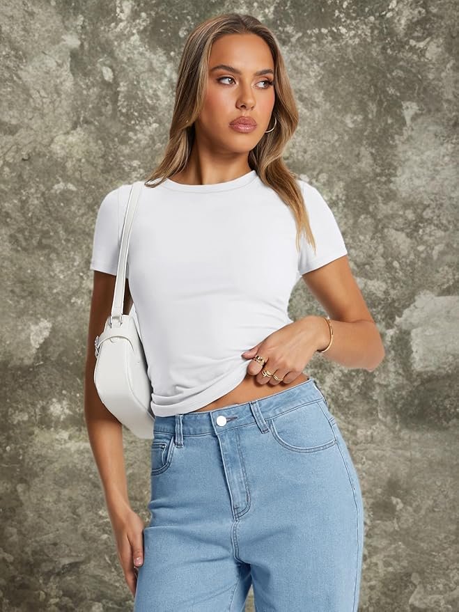 simple white tee