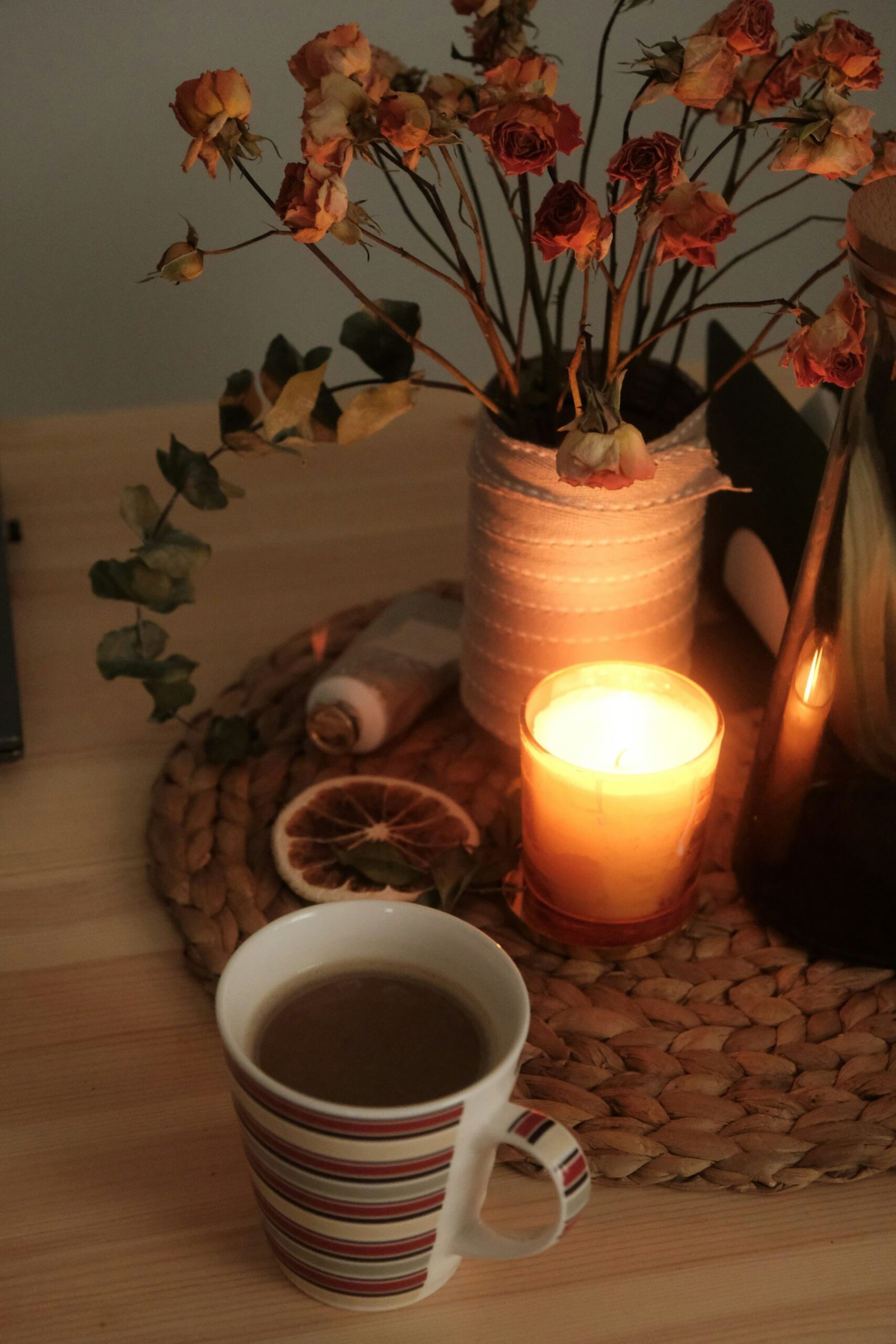 calm night essentials like candles