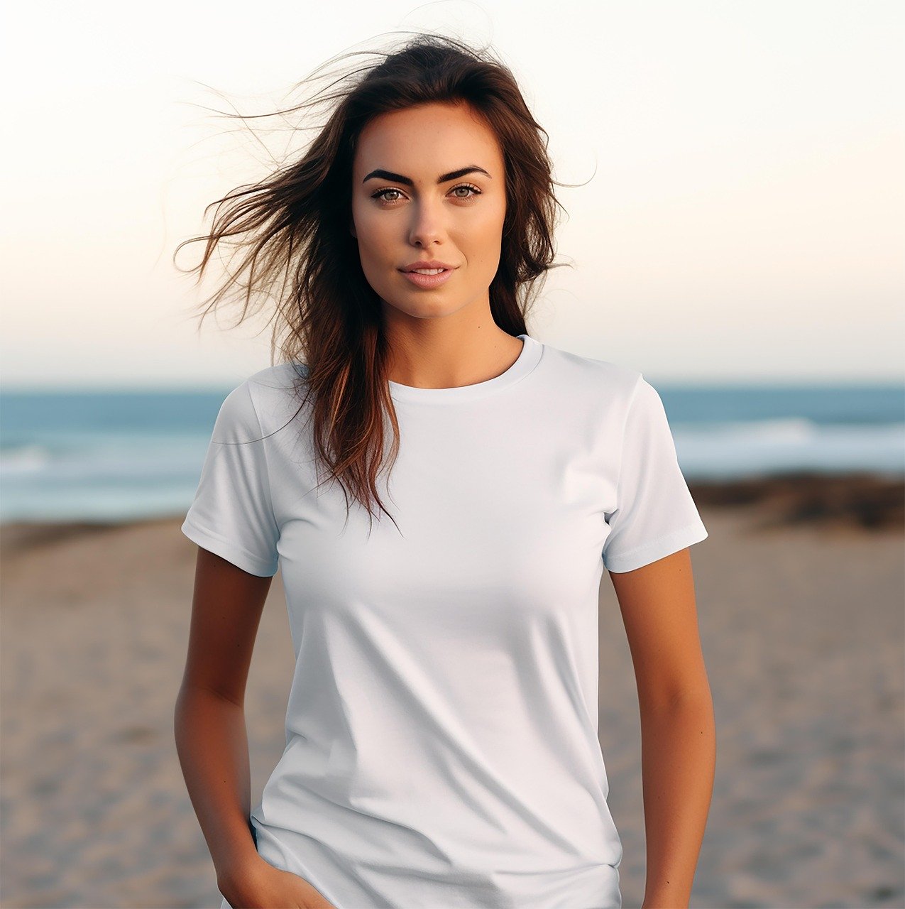 woman wearing white shirt
