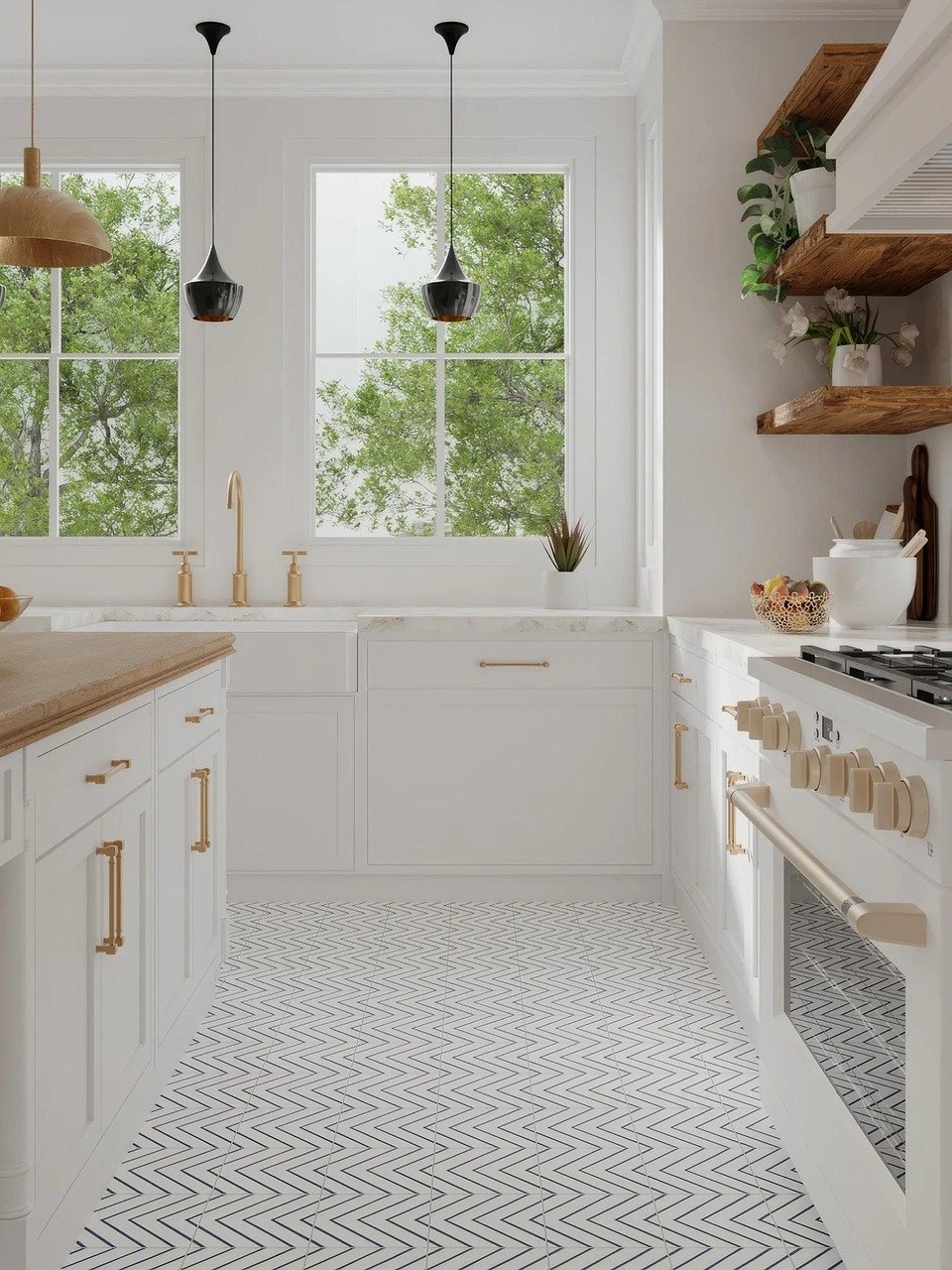 calm and soft kitchen