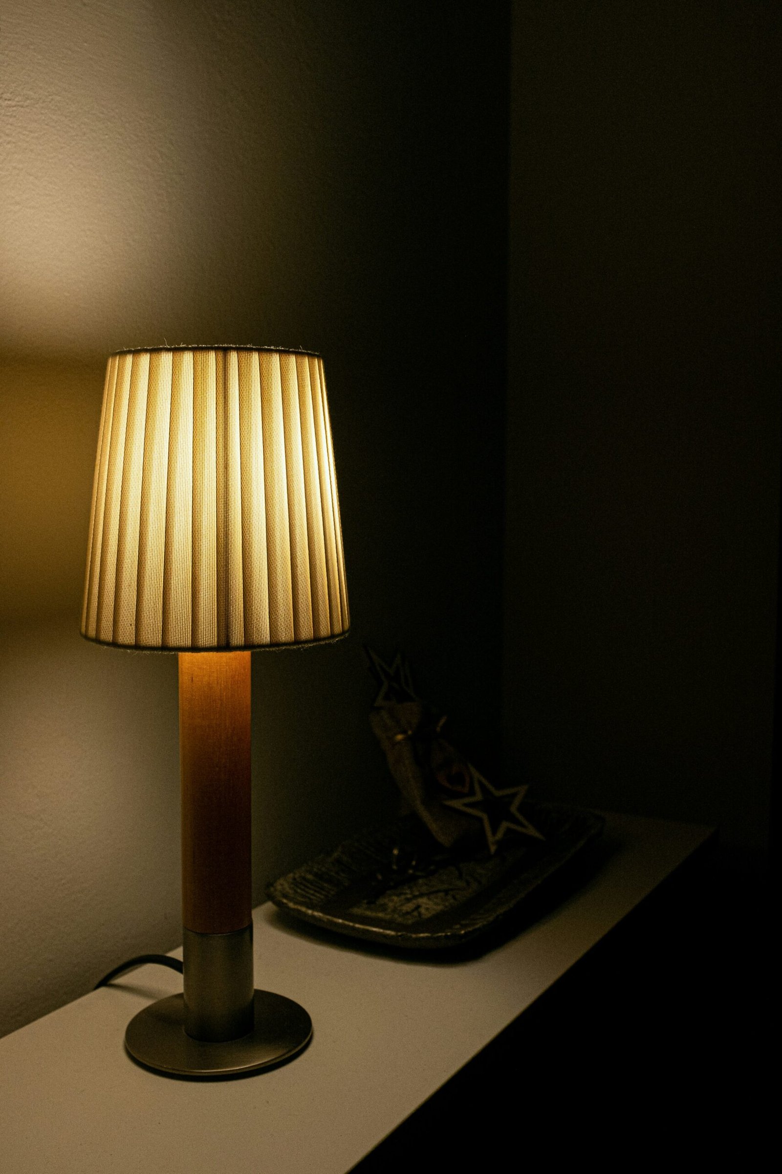 calm light from lamp