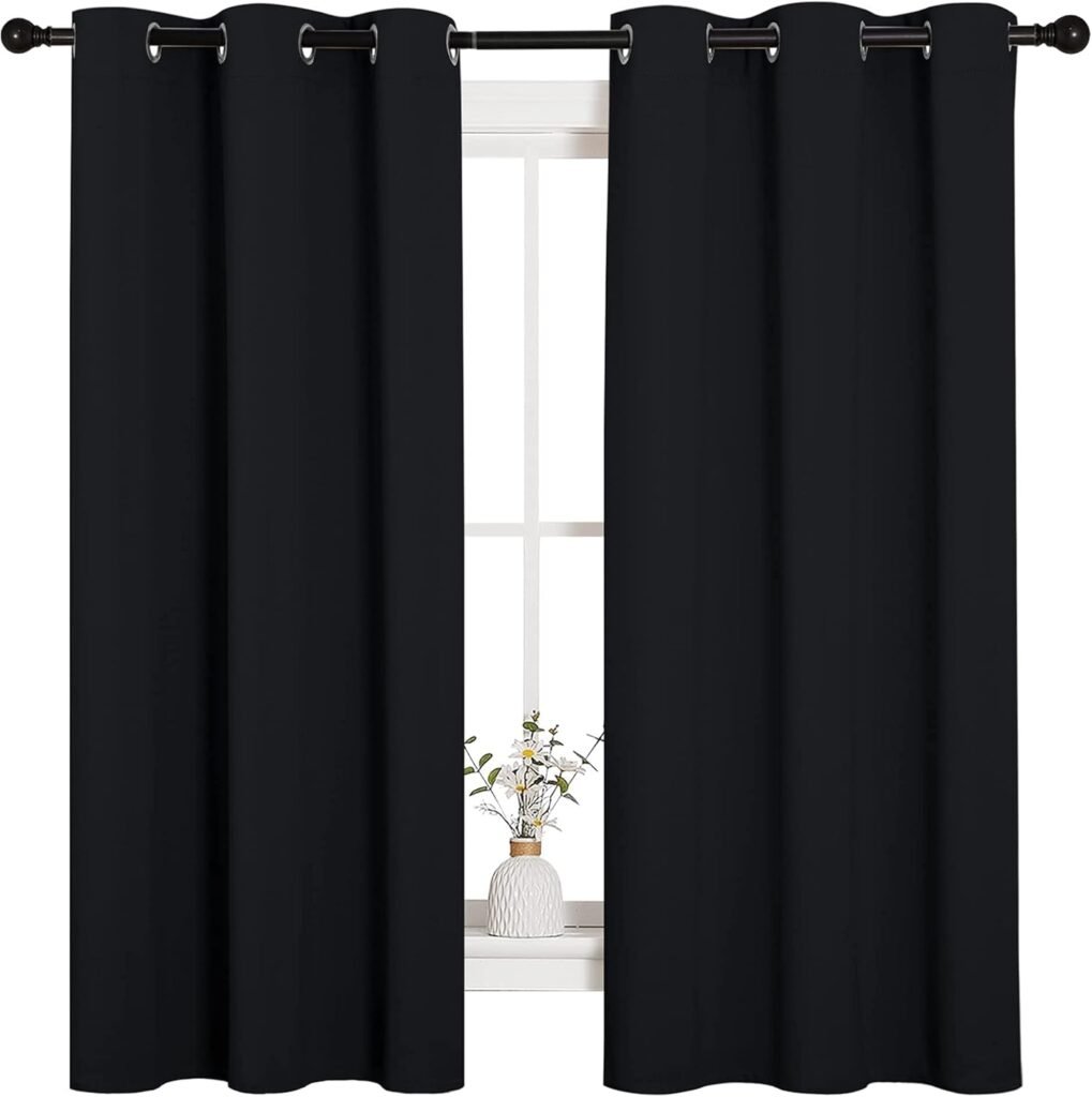 black curtain