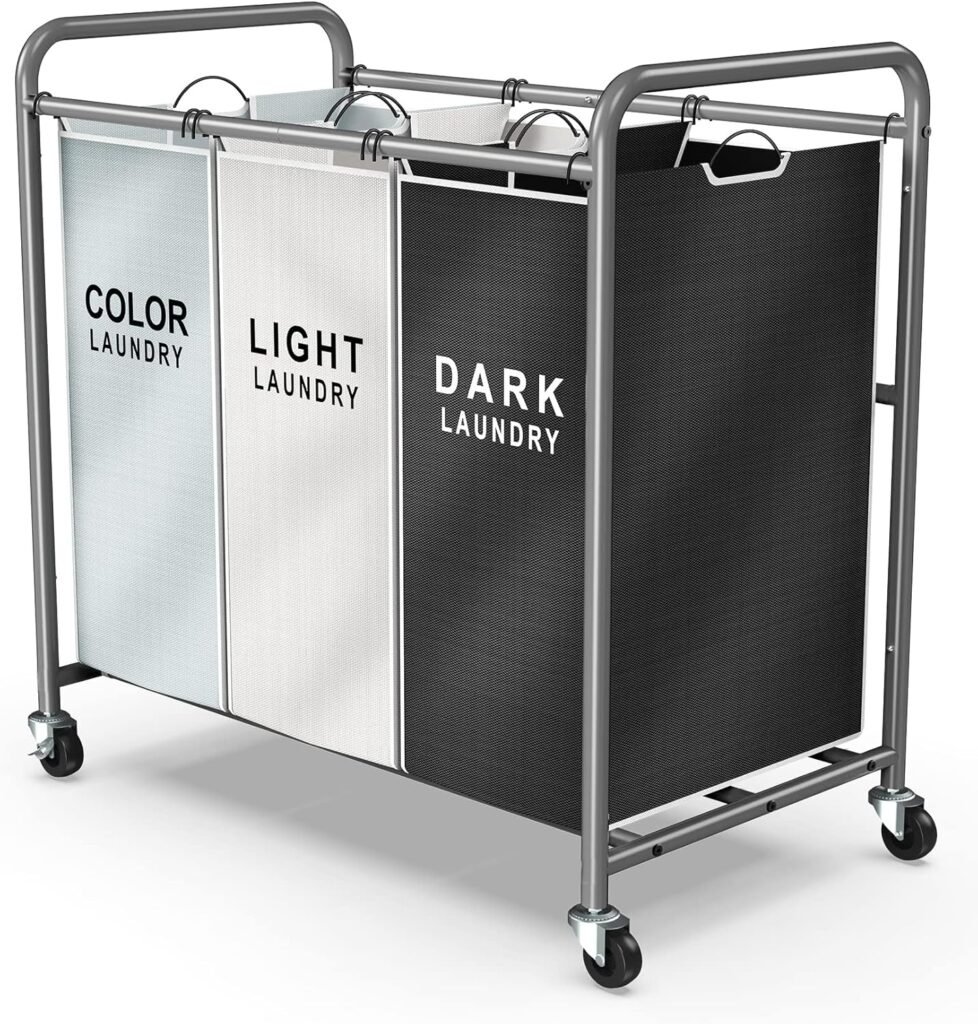 Laundry Hamper 3 Section Romoon