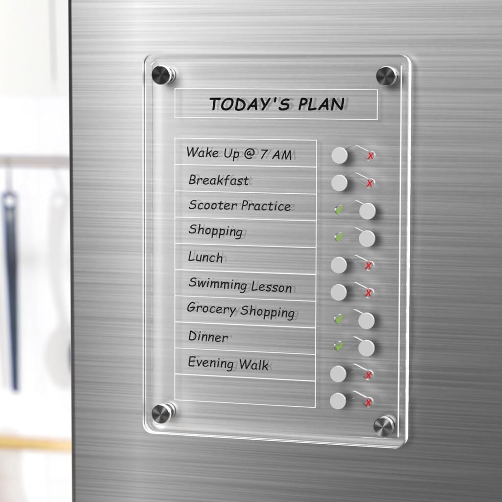 Magnetic To Do List Planning Board with Sliders Desktop Stand