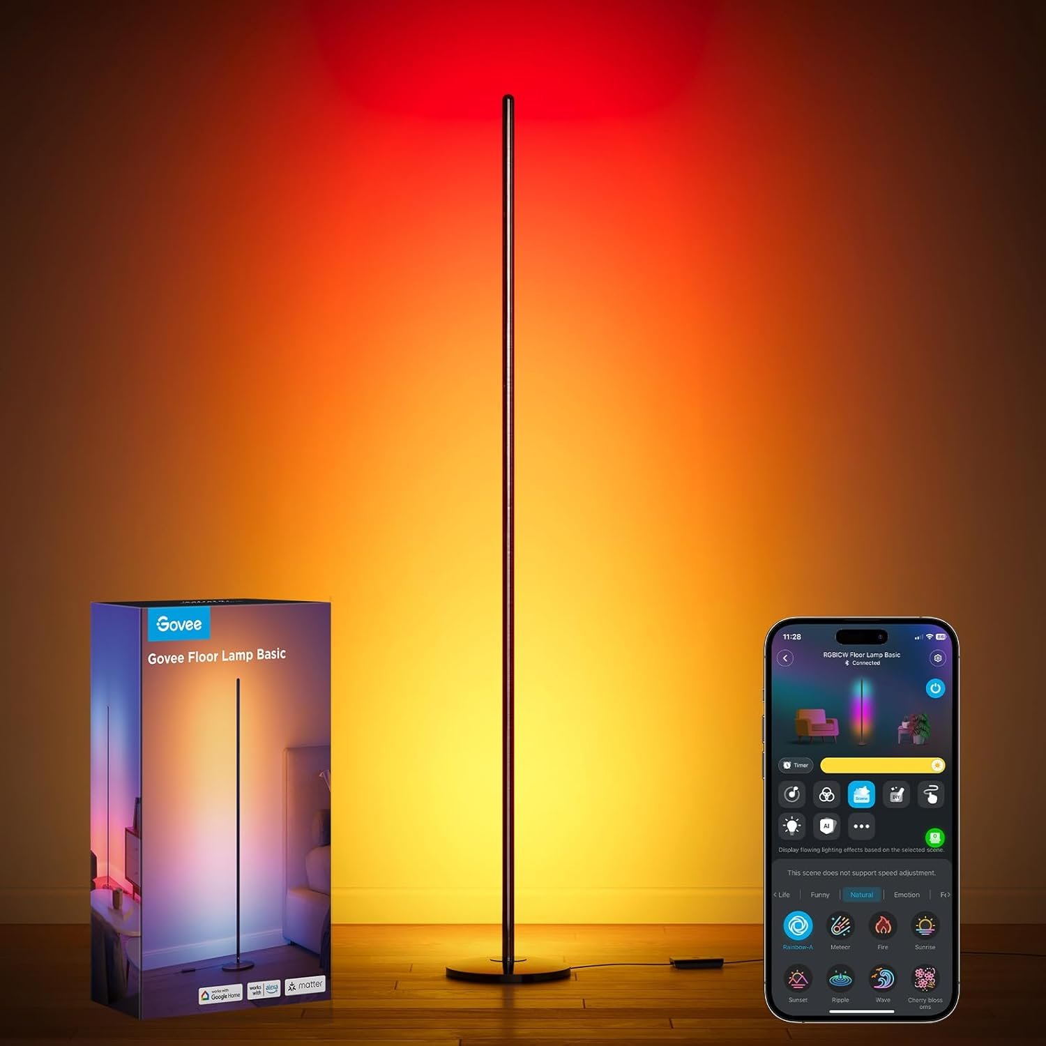 slim floor lamp
