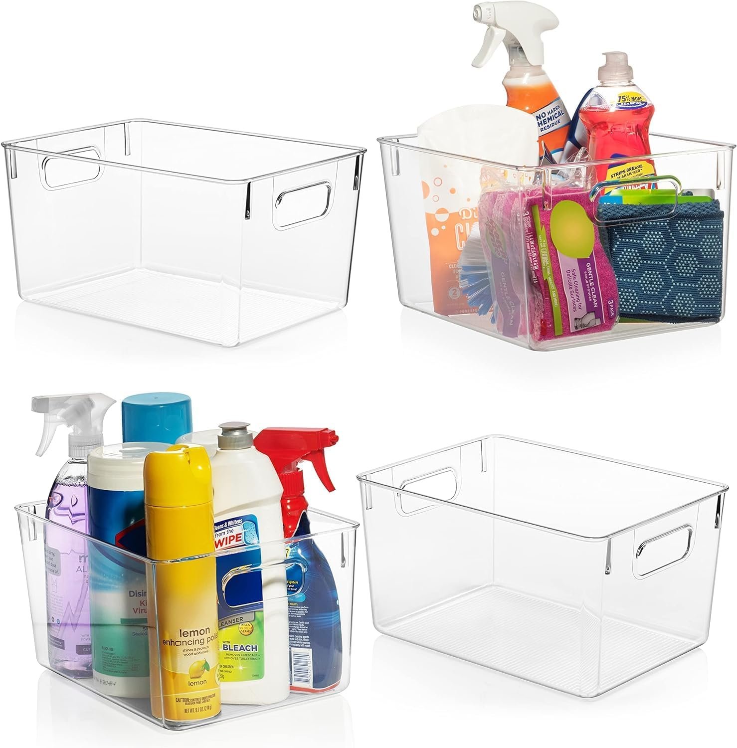 acrylic storage bins