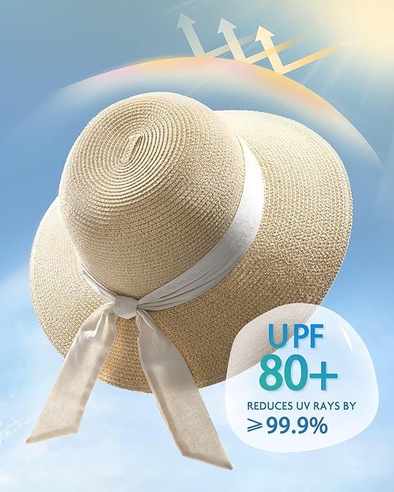Foldable Travel Brim Straw Hat