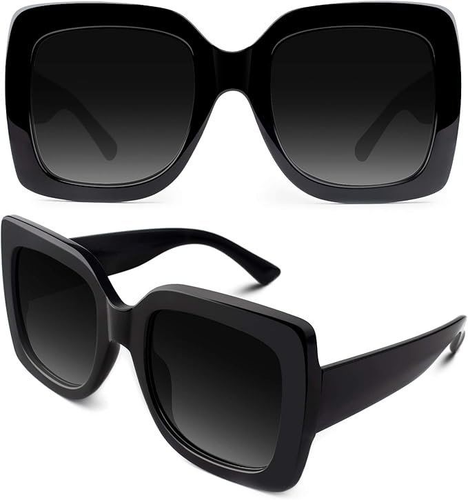 oversized black sunglasses
