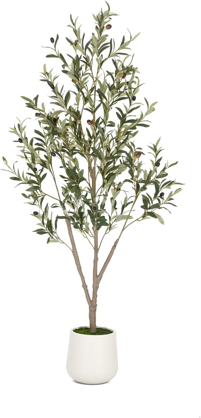 Amazon Living Room Finds That Make Your Home Look Moody, Rich & Designer 27 Faux Olive Tree