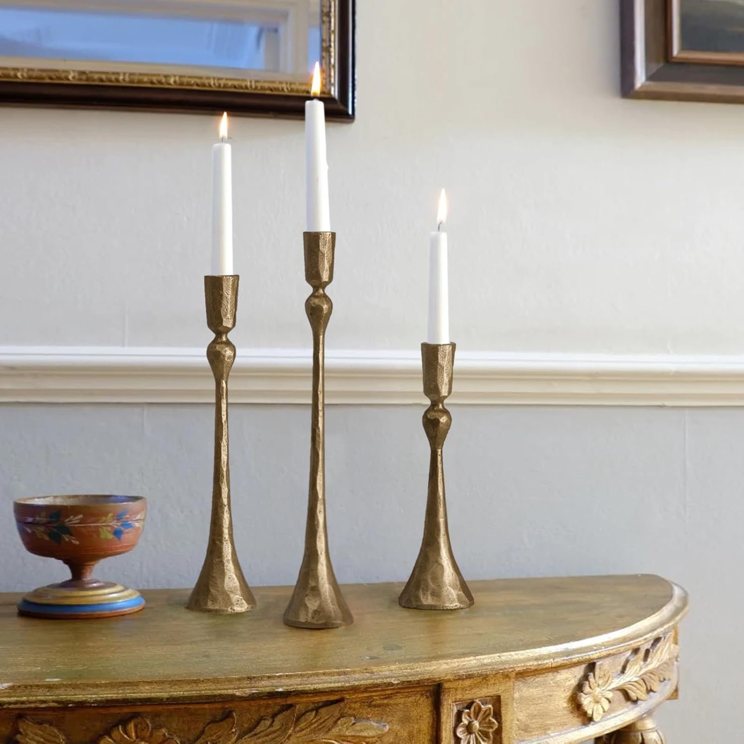 Amazon Living Room Finds That Make Your Home Look Moody, Rich & Designer 11 Vintage Cast Taper Candle Holder