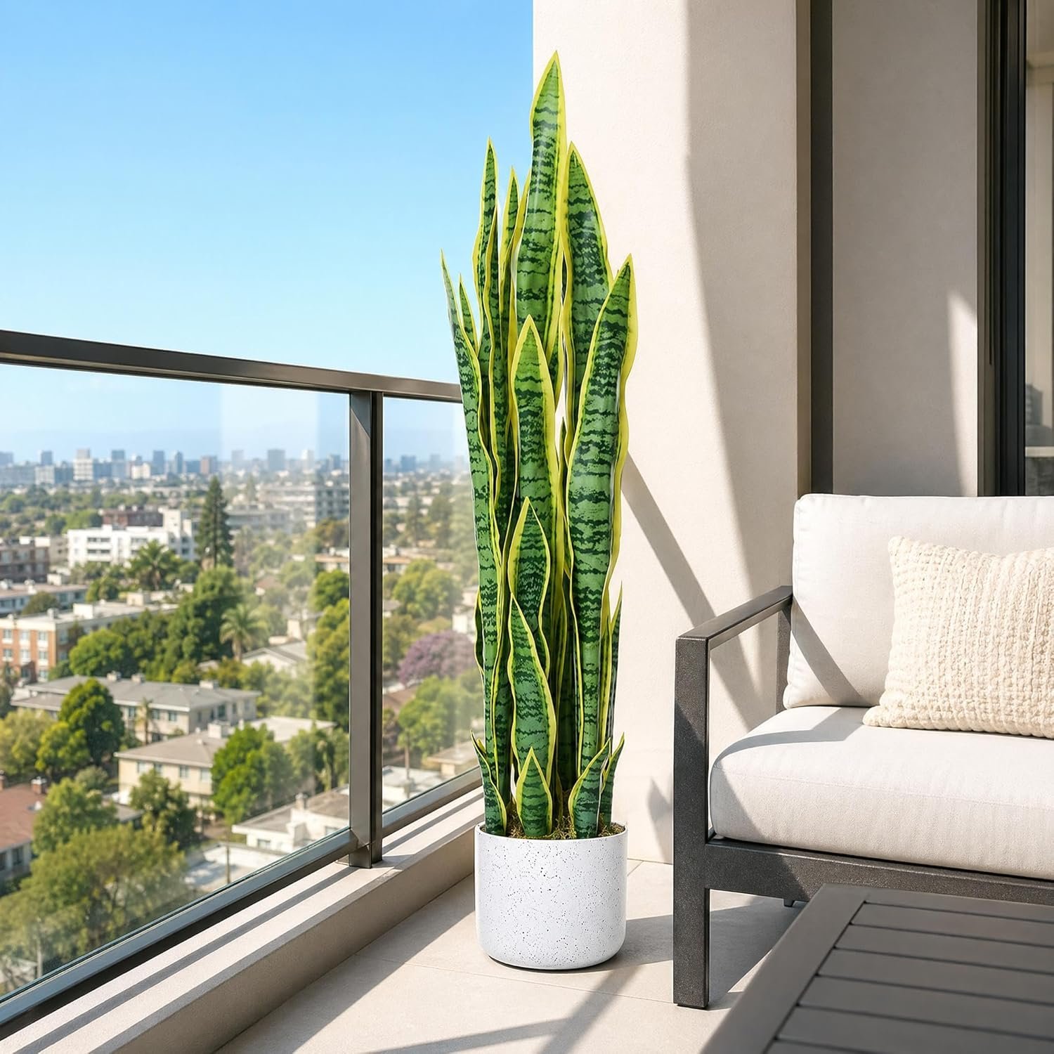Amazon Living Room Finds That Make Your Home Look Moody, Rich & Designer 26 Faux Snake Plant