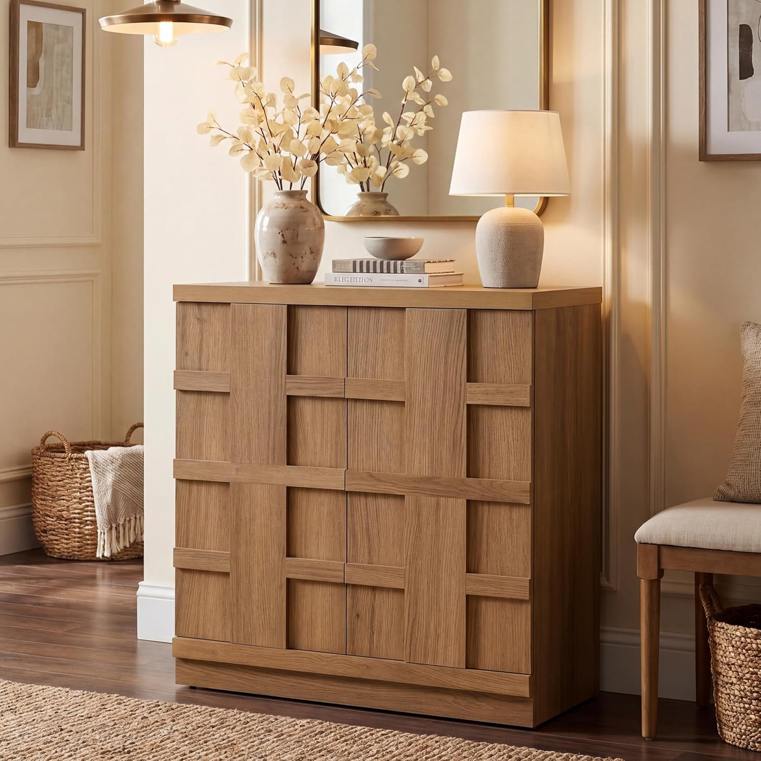 The Cozy Green Living Room Formula Everyone Will Want to Copy 6 sideboard