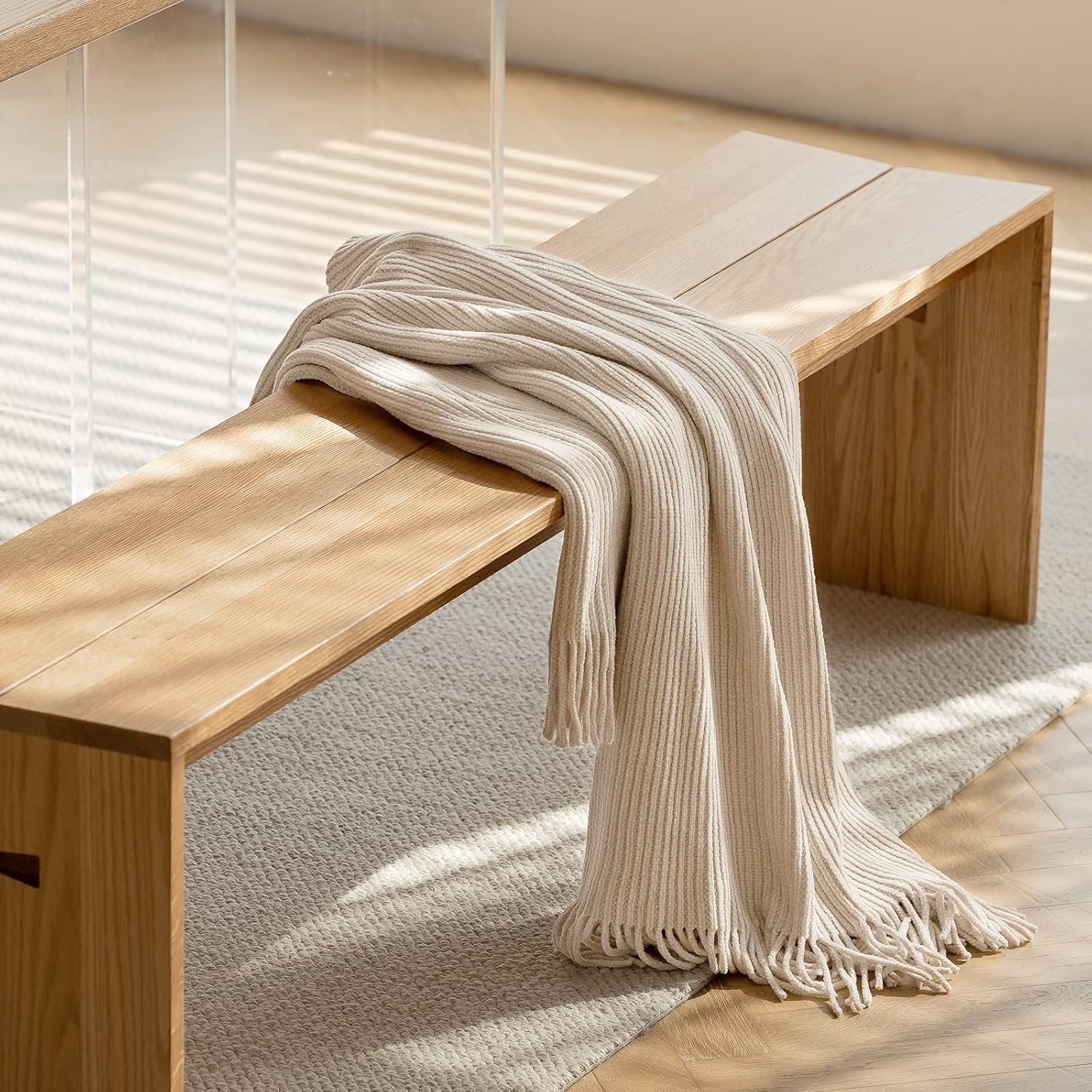 Amazon Living Room Finds That Make Your Home Look Moody, Rich & Designer 22 Chenille Knitted Throw Blanket