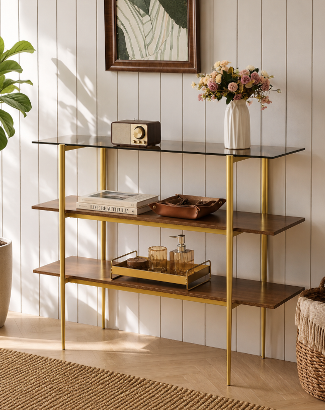 The Cozy Green Living Room Formula Everyone Will Want to Copy 8 console