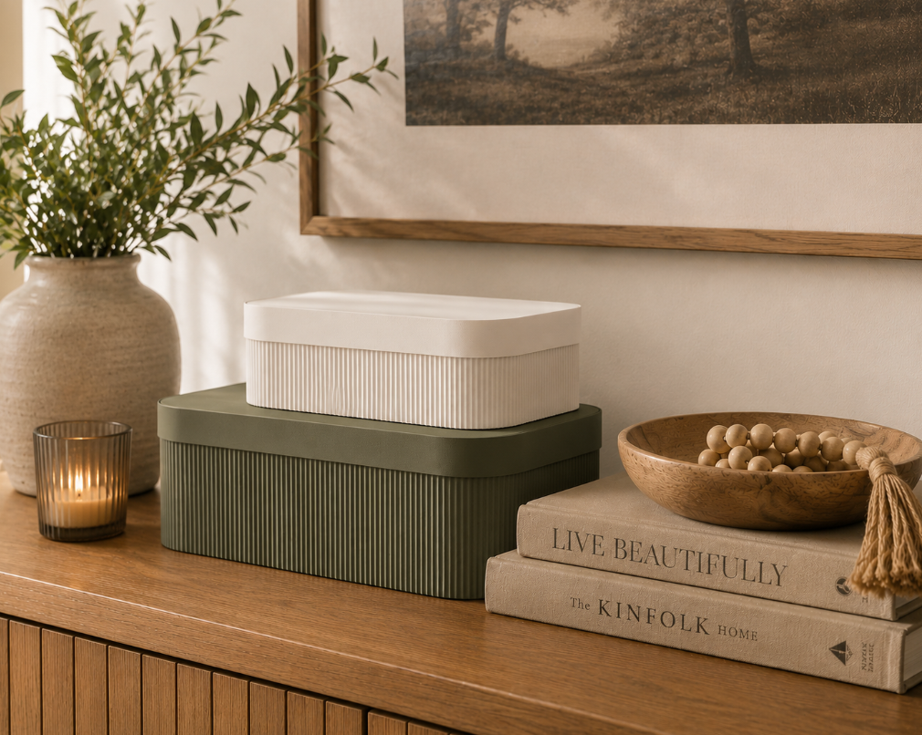 The Cozy Green Living Room Formula Everyone Will Want to Copy 16 decorative boxes