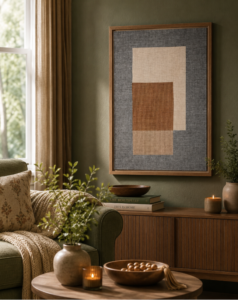 The Cozy Green Living Room Formula Everyone Will Want to Copy 17 wall art