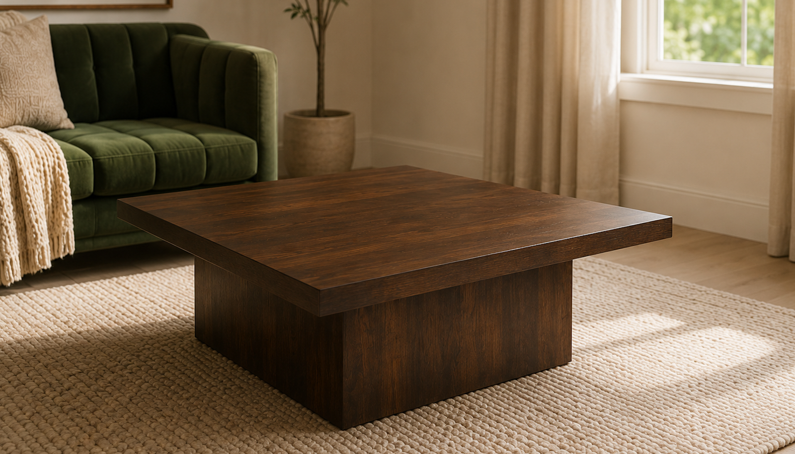 The Cozy Green Living Room Formula Everyone Will Want to Copy 4 coffee table