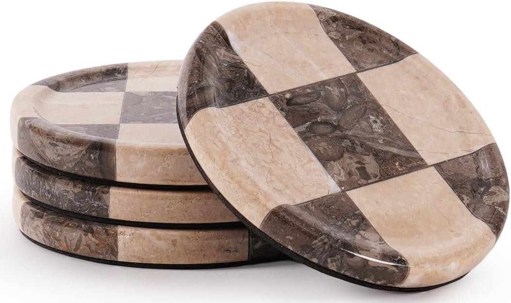 Coffee Table Styling Pieces That Make Your Living Room Look Expensive 66 1831 Oceanic and Verona Handmade Mable Stone Coasters