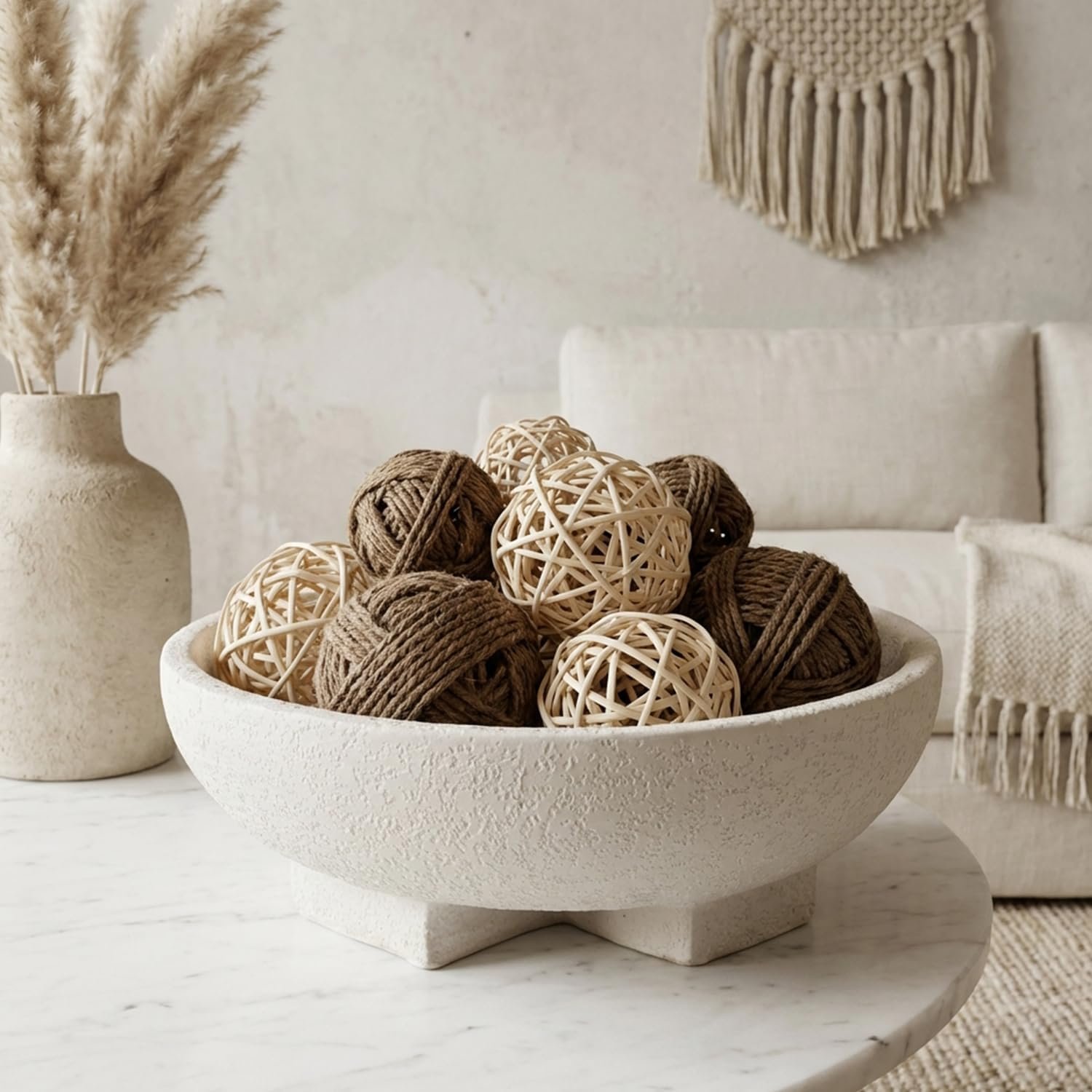 Coffee Table Styling Pieces That Make Your Living Room Look Expensive 39 1851 Beige White Decorative Bowl 1