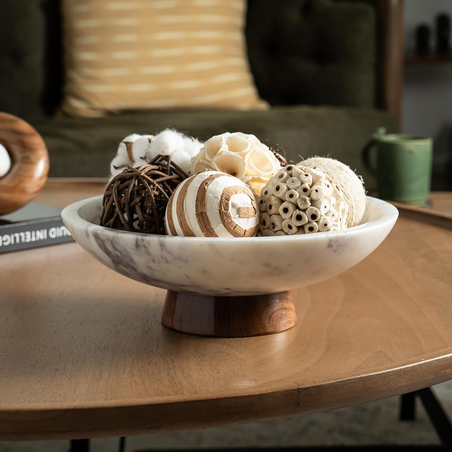Coffee Table Styling Pieces That Make Your Living Room Look Expensive 45 1853 Marble Decorative Bowl