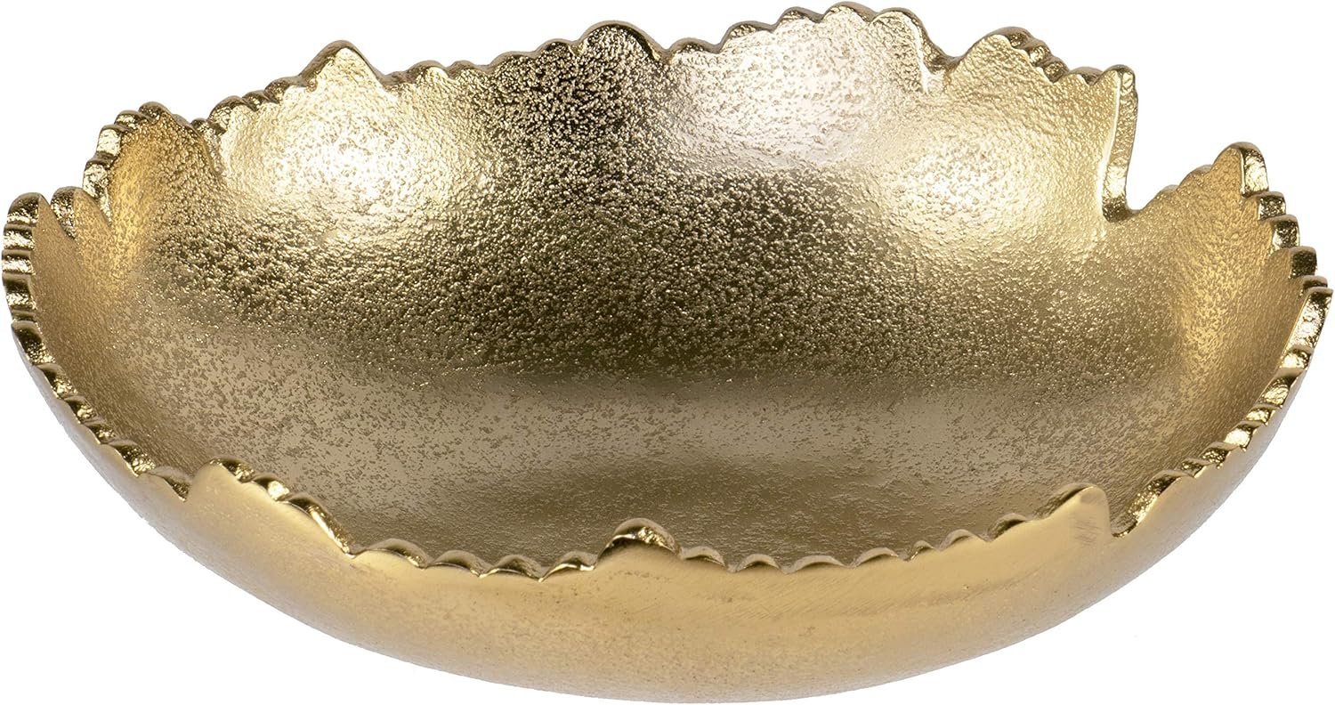 Coffee Table Styling Pieces That Make Your Living Room Look Expensive 29 1854 Gold Asymmetrical Torn Hammered Metal Bowl