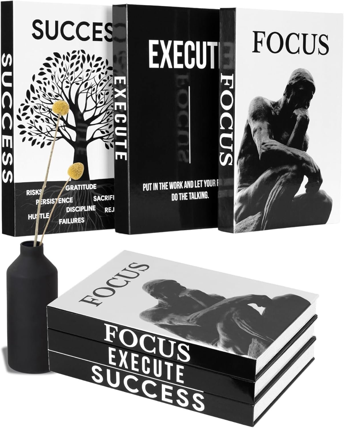 Coffee Table Styling Pieces That Make Your Living Room Look Expensive 12 1907 3 Decorative Books Decor Shelf Black White Faux Books