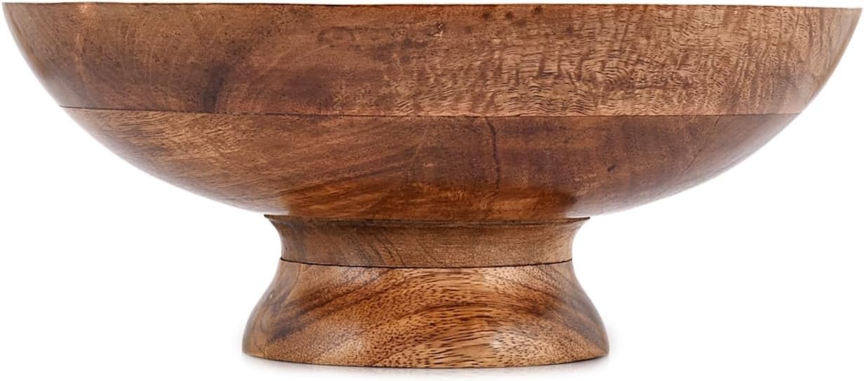 Coffee Table Styling Pieces That Make Your Living Room Look Expensive 44 2145 Mango Wood Round Fruit Bowl