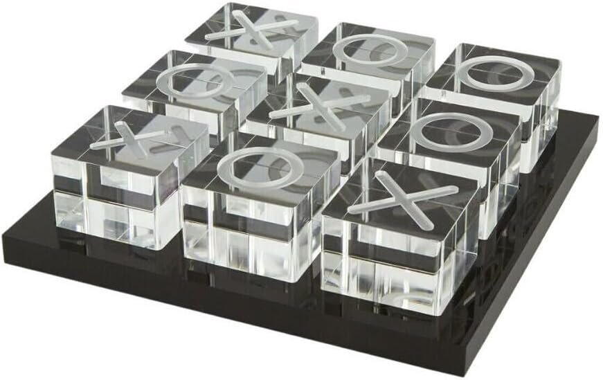 Coffee Table Styling Pieces That Make Your Living Room Look Expensive 3 2167 Acrylic XO w Black Base Tic Tac Toe Coffee Table Top Board