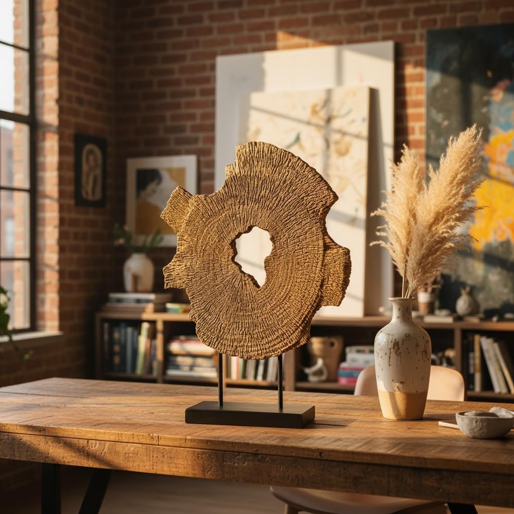 Coffee Table Styling Pieces That Make Your Living Room Look Expensive 56 2169 Wood Grain Abstract Sculputure