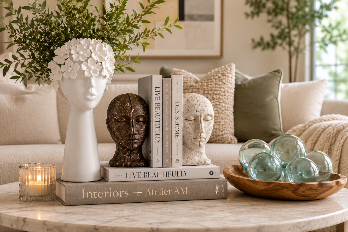Coffee Table Styling Pieces That Make Your Living Room Look Expensive 68 lifestyle image finishing touches